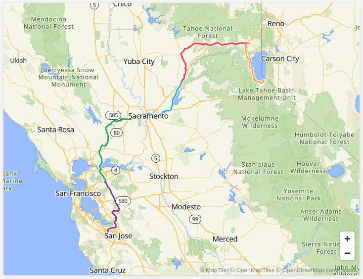 The entire route